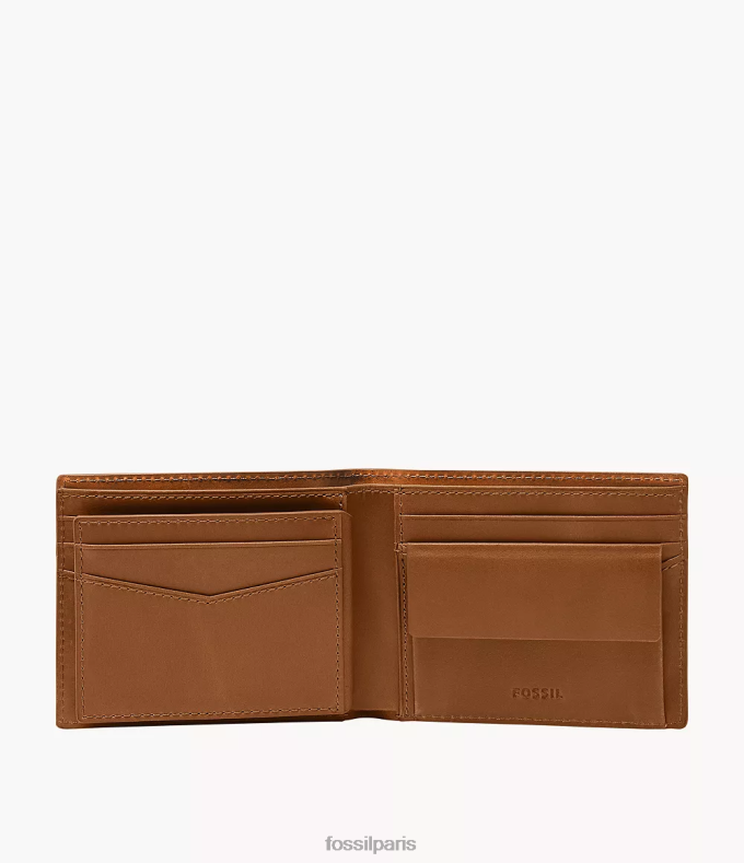 Fossil Hommes selle Everett grande pochette à monnaie à deux volets portefeuille 0ZTD41707