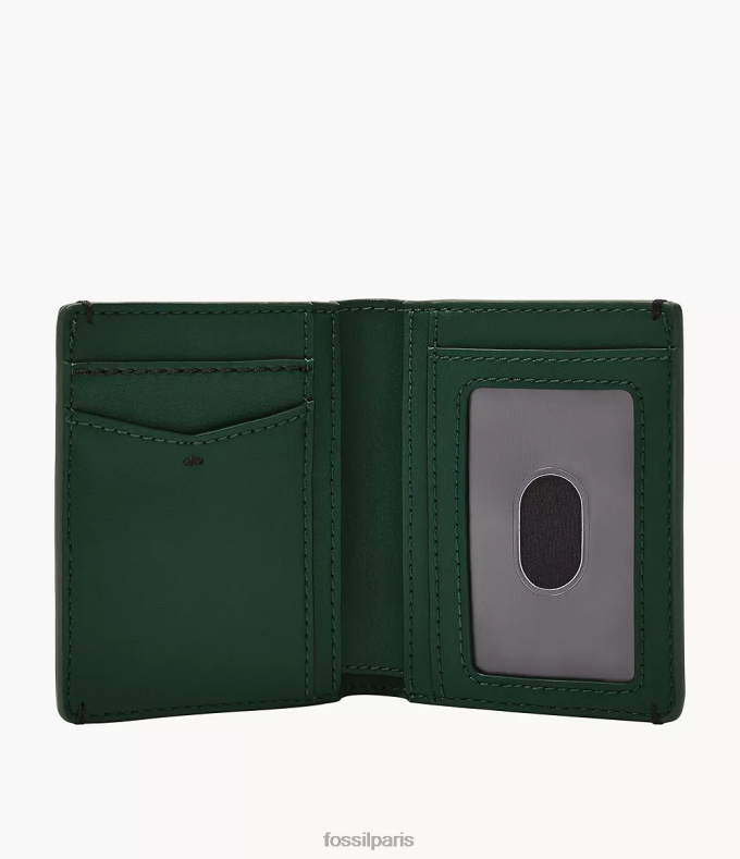 Fossil Hommes vert Joshua poche avant à deux volets portefeuille 0ZTD41827