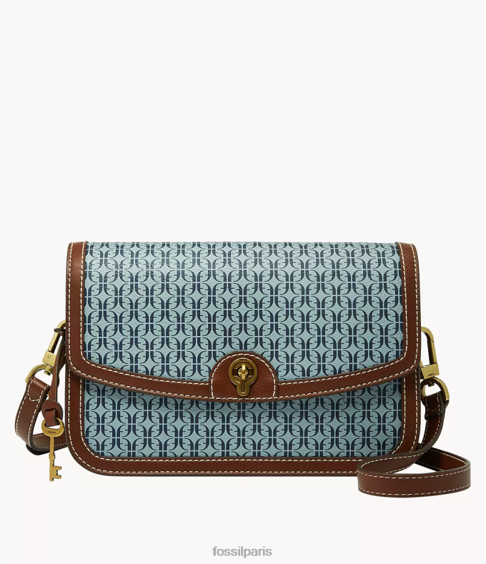 Fossil femmes bleu sac à bandoulière à rabat ainsley sac 0ZTD4634