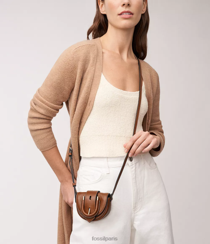 Fossil femmes brun harwell sac à bandoulière à micro rabat sac 0ZTD4337