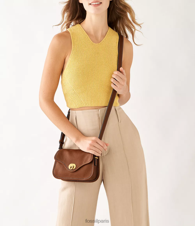 Fossil femmes brun sac à bandoulière Heritage à petit rabat sac 0ZTD4285