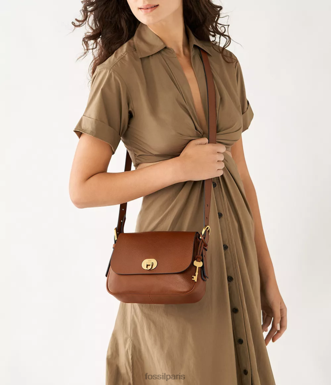 Fossil femmes brun sac à bandoulière harper à petit rabat sac 0ZTD4481