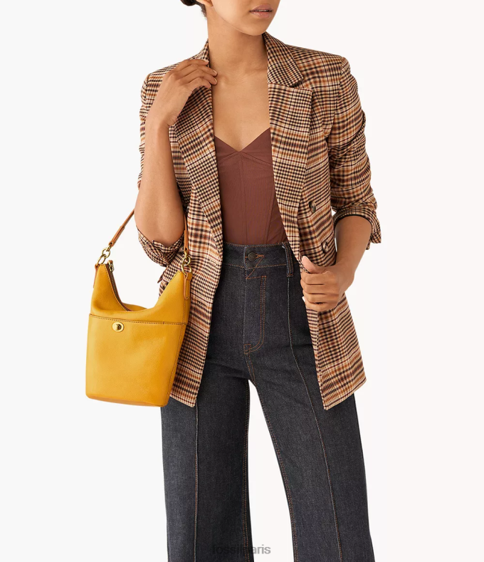 Fossil femmes jaune Talulla petit clochard sac 0ZTD4718
