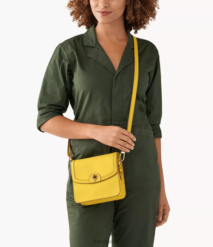Fossil femmes jaune sac à bandoulière ainsley à petit rabat sac 0ZTD4514