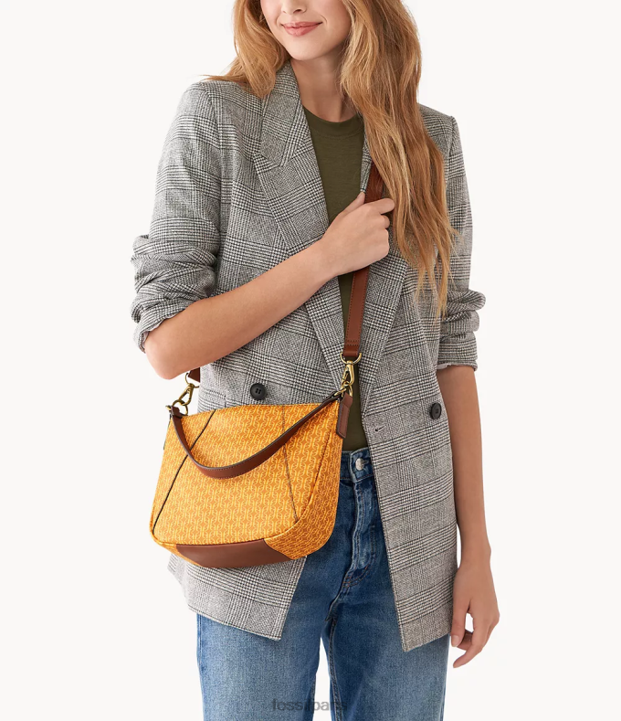 Fossil femmes jaune sac à bandoulière skylar sac 0ZTD4682