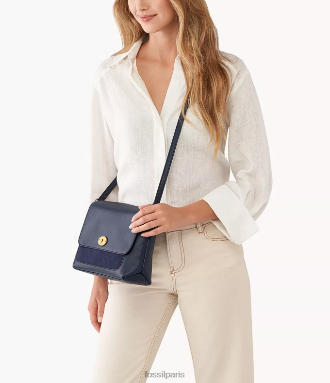 Fossil femmes marine sac à bandoulière à rabat Gabriella sac 0ZTD4579