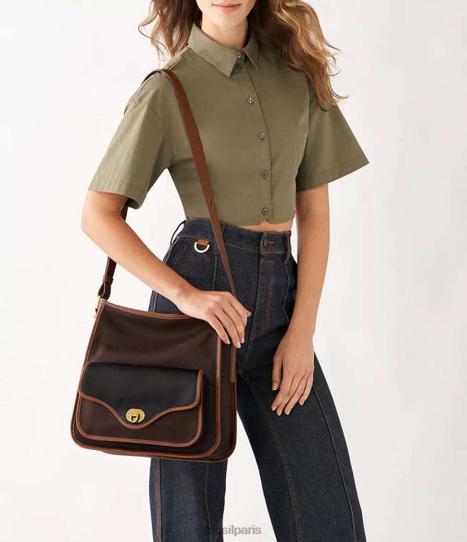 Fossil femmes marron foncé clochard du patrimoine sac 0ZTD4423