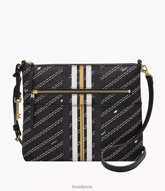 Fossil femmes noir grand sac à bandoulière Fiona sac 0ZTD4523
