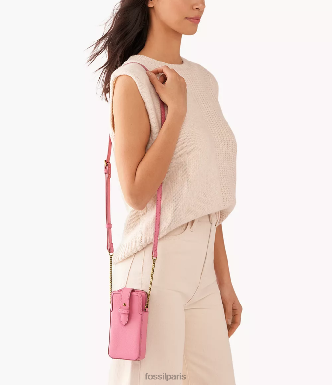 Fossil femmes rose étui de téléphone Lainie à bandoulière sac 0ZTD4632