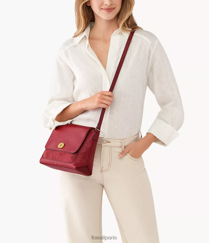 Fossil femmes rouge sac à bandoulière à rabat Gabriella sac 0ZTD4539