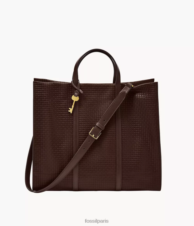 Fossil femmes marron foncé sac fourre-tout Carmen sac 0ZTD4448