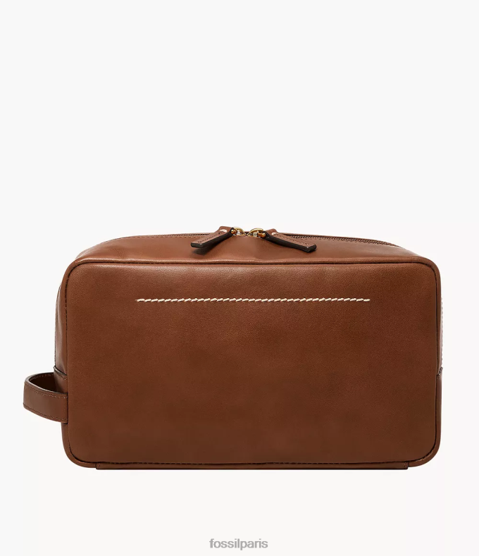 Fossil Hommes brun kit de rasage à poignée unique westover sac 0ZTD42006