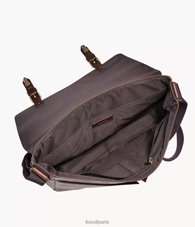 Fossil Hommes marron foncé messager de miles sac 0ZTD41634