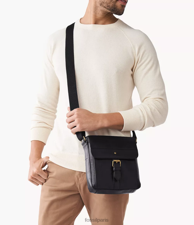 Fossil Hommes noir miles de messagerie sac 0ZTD41654