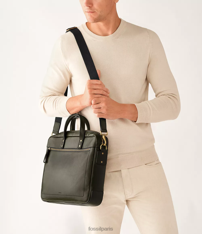 Fossil Hommes vert sac de travail haskell à double fermeture éclair sac 0ZTD41621